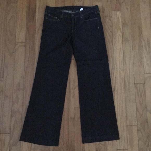 J CREW Dark Wide Leg Denim Jeans Sz 8 - Picture 7 of 7